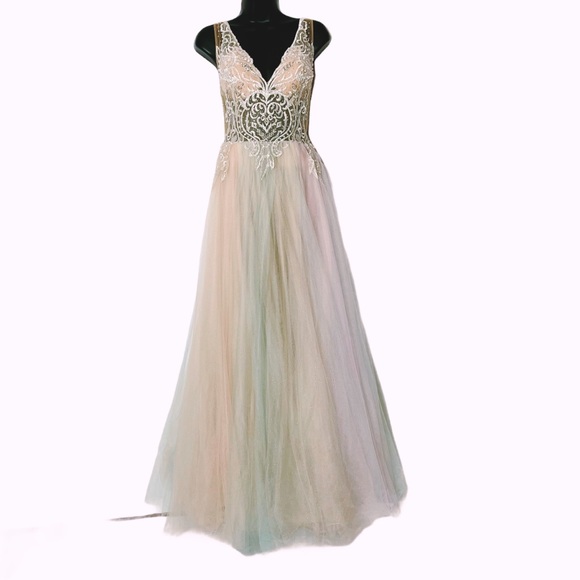 GLAMOUR by TERANI COUTURE beaded tulle gown | 8 - Picture 2 of 15